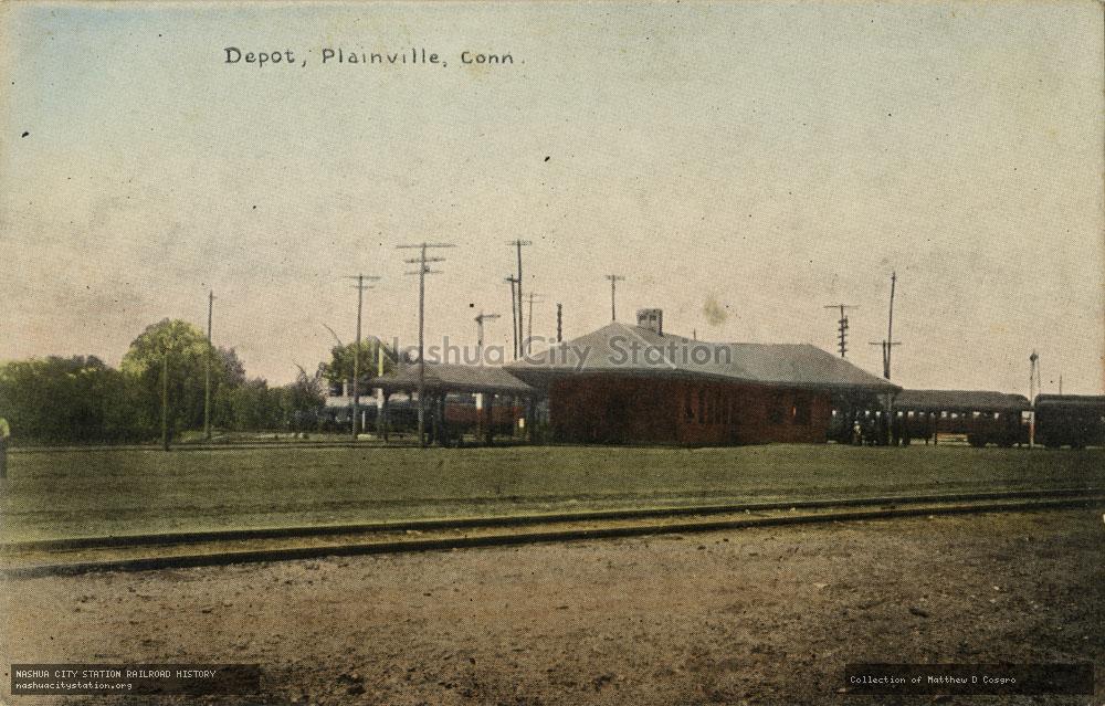 Postcard: Depot, Plainville, Connecticut